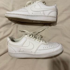White Nike Women’s Court Vision Low